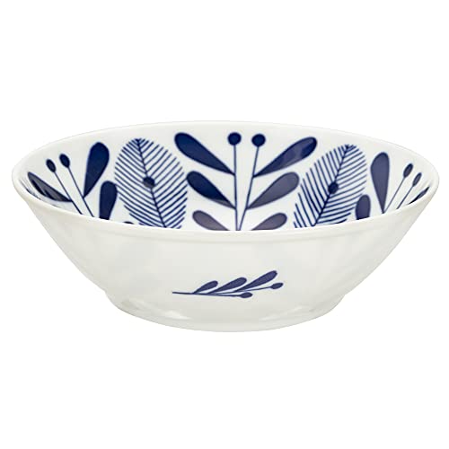 美濃焼 オーランド 煮物鉢 中鉢 軽量 軽い サラダボウル 皿 深皿 北欧 直径約17×深さ5cm 電子レンジ 食洗機対応 紺色 ネイビー 日本製 133-60220